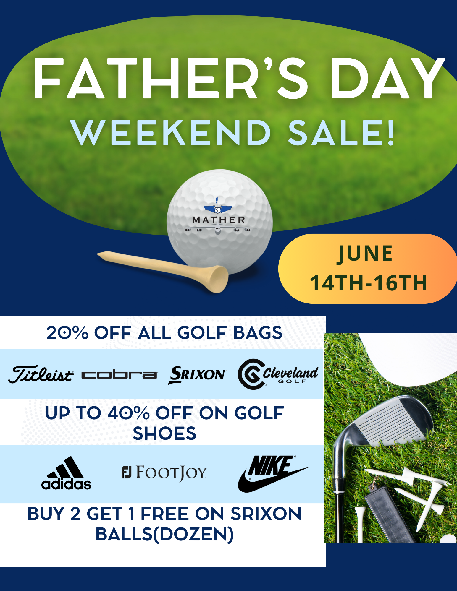 Fathers Day Golf Shop Sale Mather Flyer